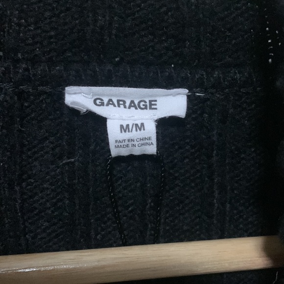 GARAGE knit black zip up sweater - Picture 5 of 5